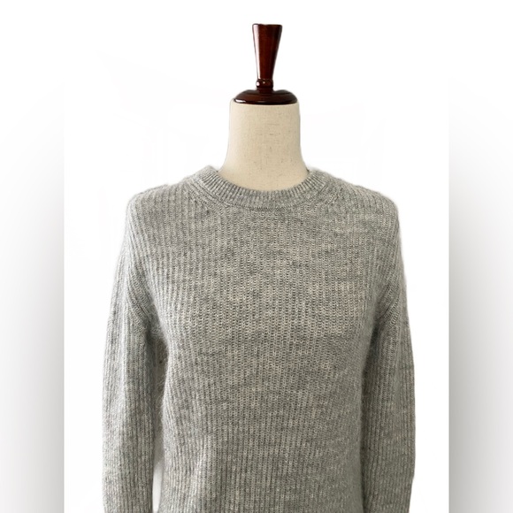 MICHAEL MICHAEL KORS Gray Merino Wool Blend Crew Neck Sweater Dress Small - Picture 2 of 8